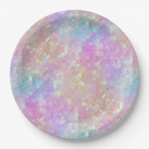 holo sparkle mosaic : paper plate