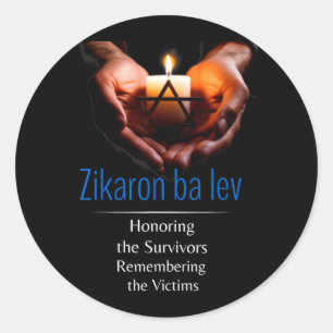 Holocaust Rembr Memorial Day Yom HaShoah Zikaron Classic Round Sticker
