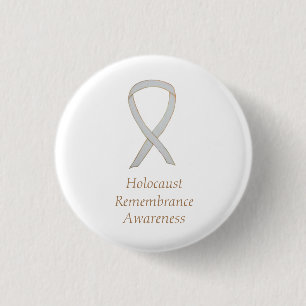 Holocaust Remembrance Awareness White Ribbon Pin