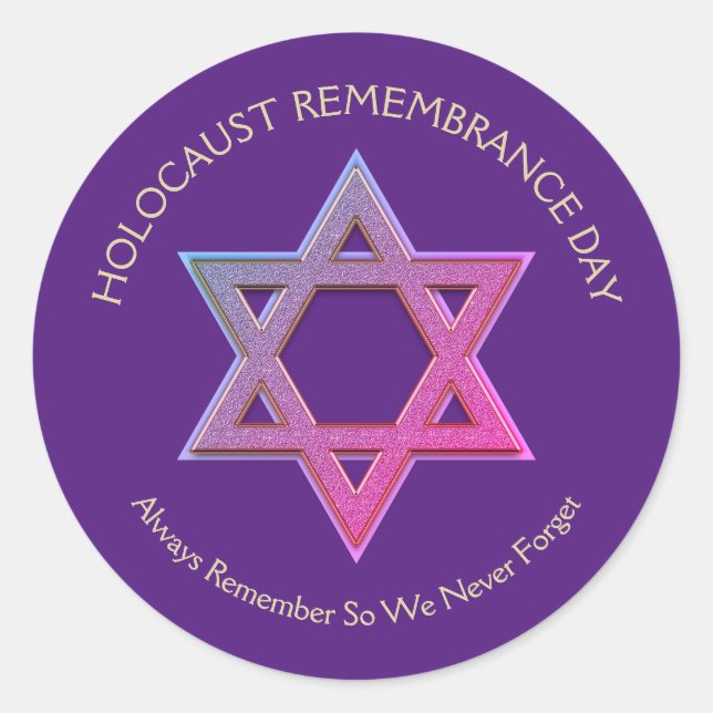 Holocaust Remembrance Day Classic Round Sticker (Front)
