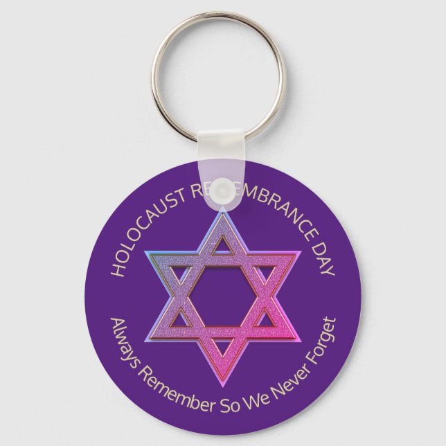 Holocaust Remembrance YOM HASHOAH Key Ring (Front)