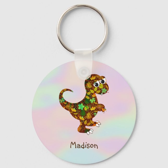 Hologram And Dinosaur Key Ring (Front)