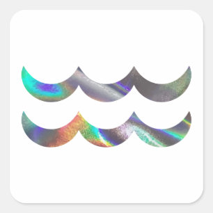 hologram Aquarius Square Sticker