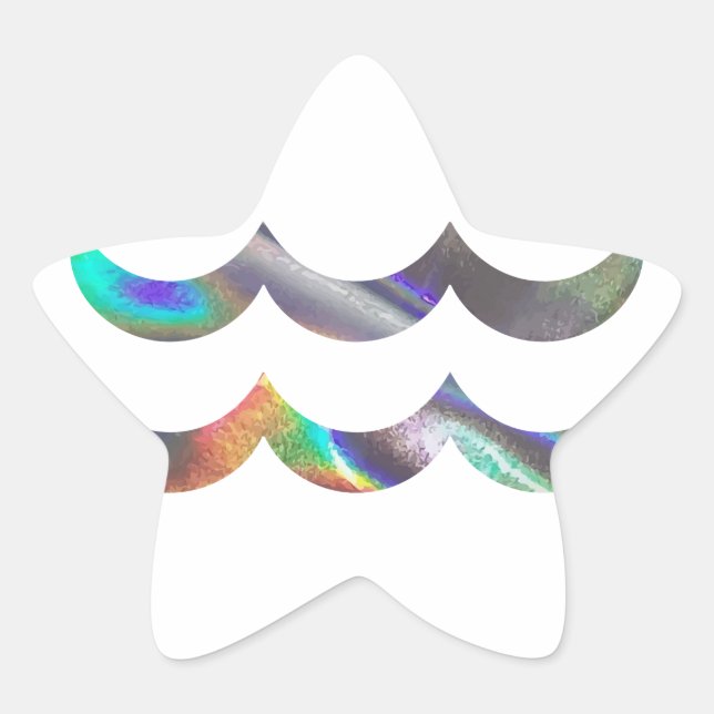 hologram Aquarius Star Sticker (Front)