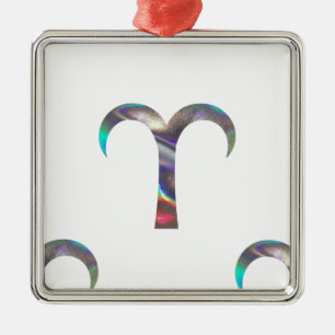 hologram Aries Metal Tree Decoration