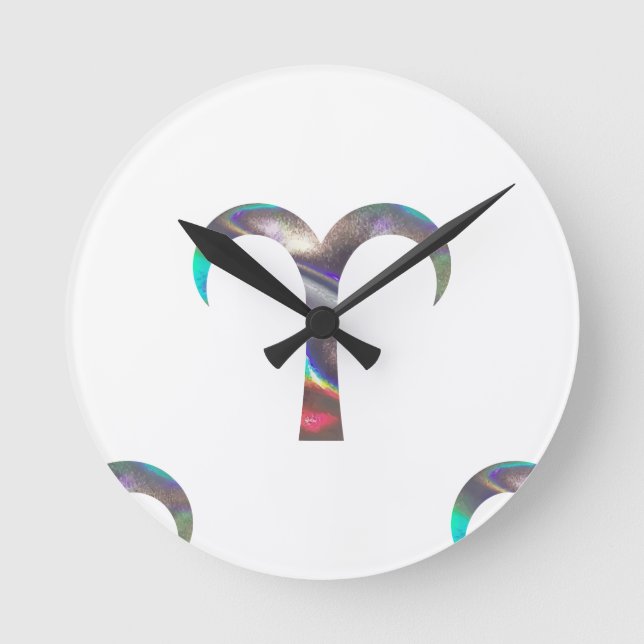 hologram Aries Round Clock (Front)