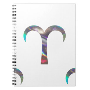 hologram Aries Spiral Notebook