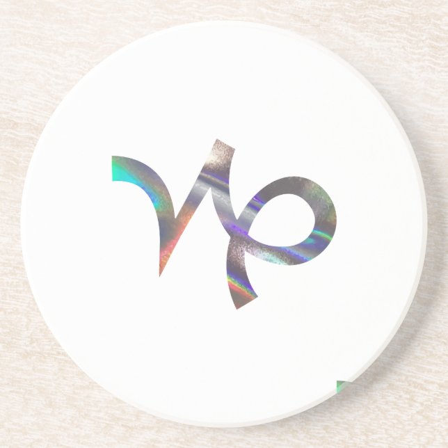 hologram Capricorn Coaster (Front)