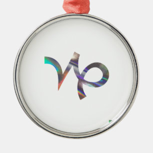 hologram Capricorn Metal Tree Decoration