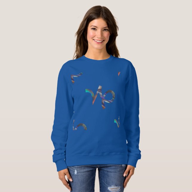 hologram Capricorn womens sweatshirt (Front Full)