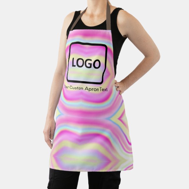 Hologram Custom Apron, Business Logo Personalised Apron (Insitu)