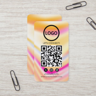 Hologram, Custom Cards Modern, Social Media QR 
