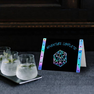 Hologram D20 Adventure Complete PnP Tabletop Thank You Card