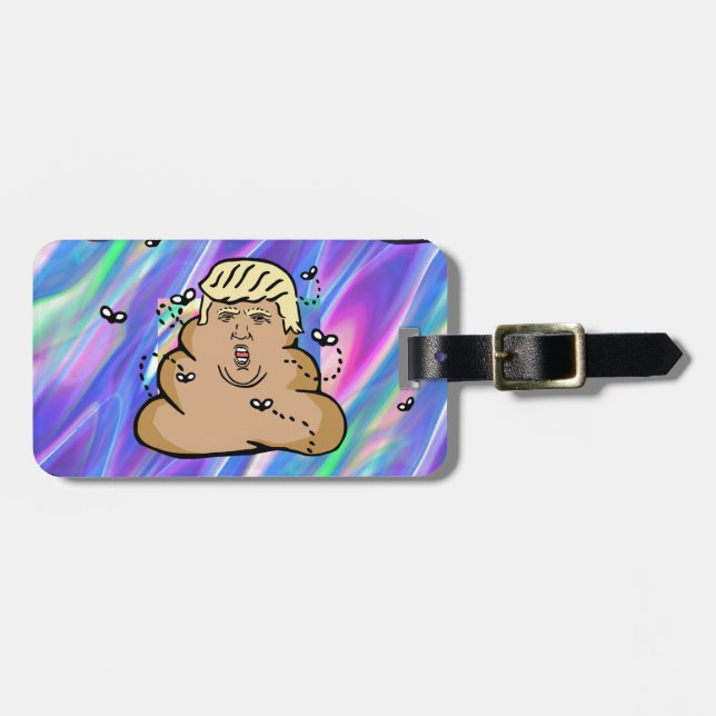 hologram dump trump luggage tag (Front Horizontal)