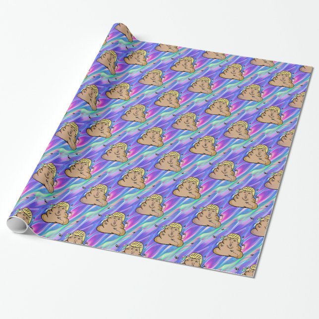 hologram dump trump wrapping paper (Unrolled)