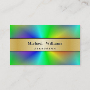 HOLOGRAM GOLDEN PAPER PROFESSIONAL COLORFUL PEARL BUSINESS CARD