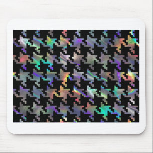 hologram houndstooth mouse pad