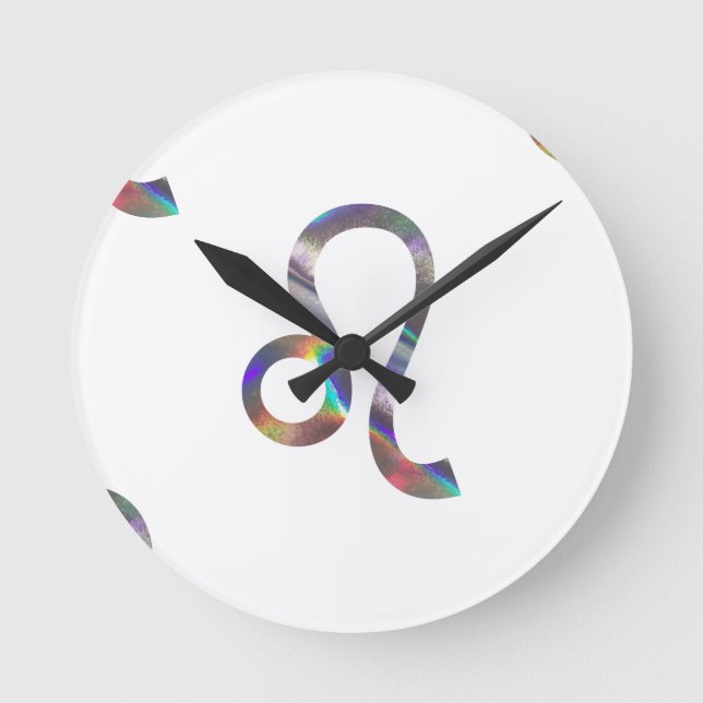 hologram Leo Round Clock (Front)