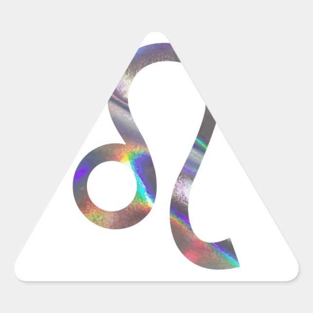 hologram Leo Triangle Sticker (Front)