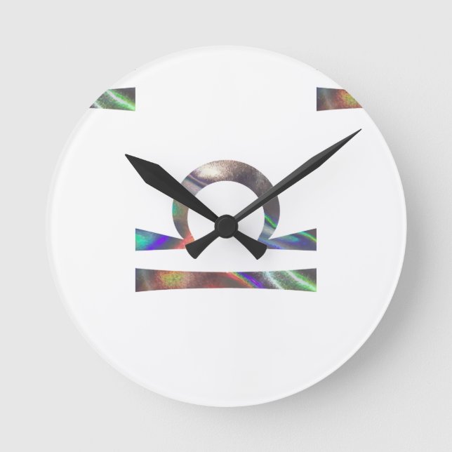 hologram Libra Round Clock (Front)