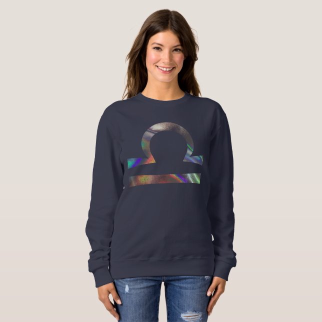 hologram libra womens sweatshirt (Front Full)
