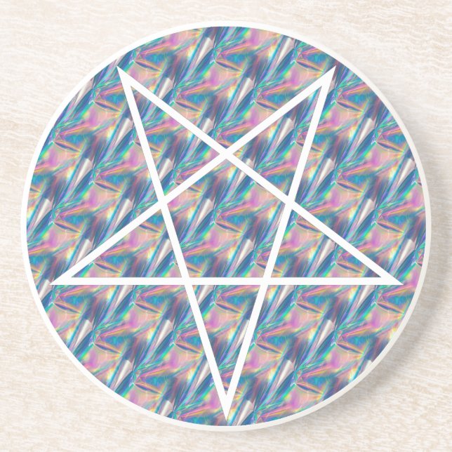 hologram pentagram coaster (Front)