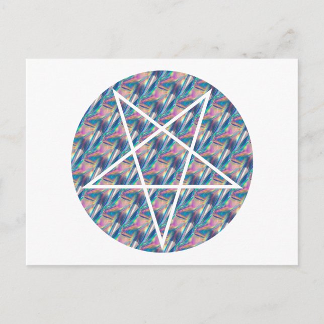 hologram pentagram postcard (Front)
