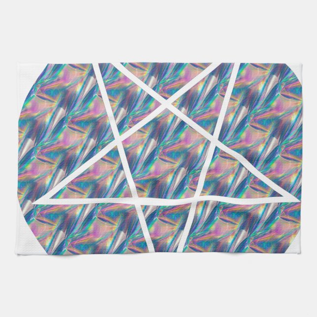hologram pentagram tea towel (Horizontal)
