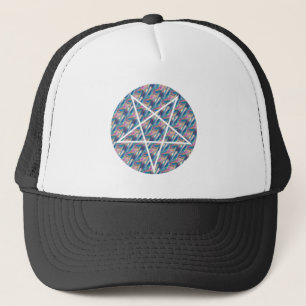 hologram pentagram trucker hat