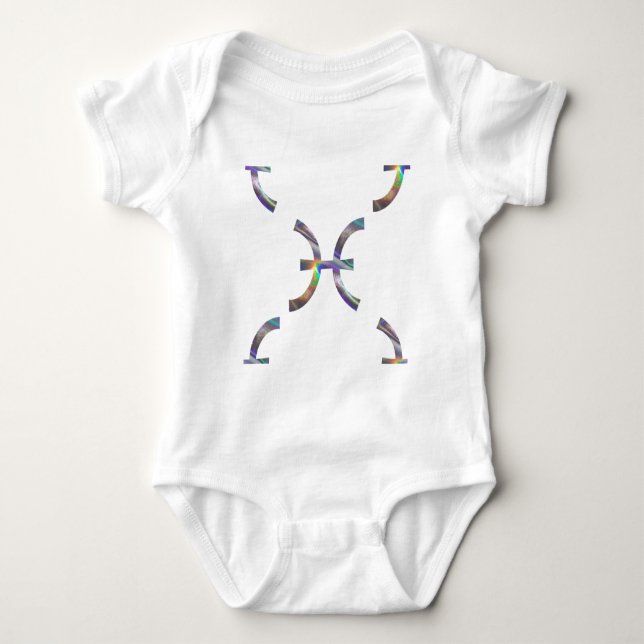 hologram Pisces Baby Bodysuit (Front)