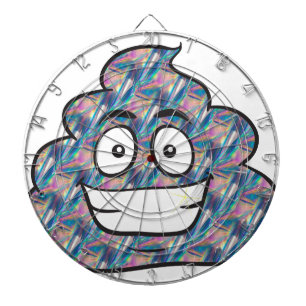 hologram poop emoji dartboard