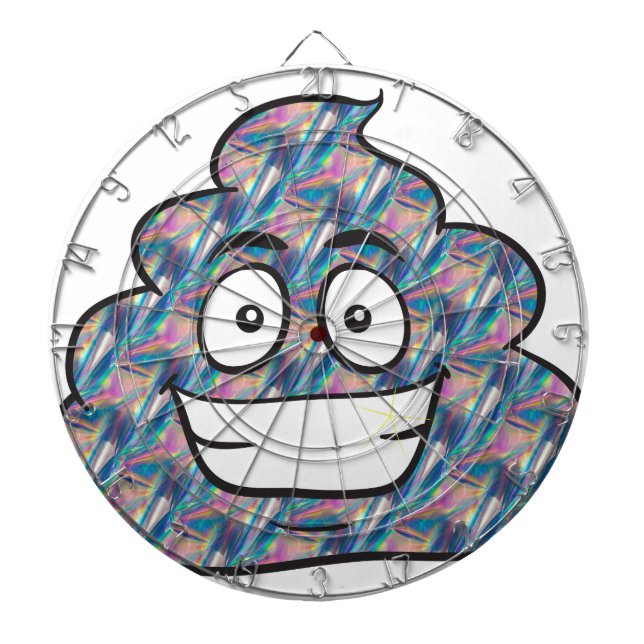 hologram poop emoji dartboard (Front)