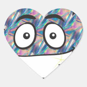 hologram poop emoji heart sticker
