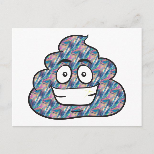 hologram poop emoji postcard (Front)
