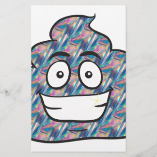 hologram poop emoji stationery