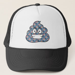hologram poop emoji trucker hat