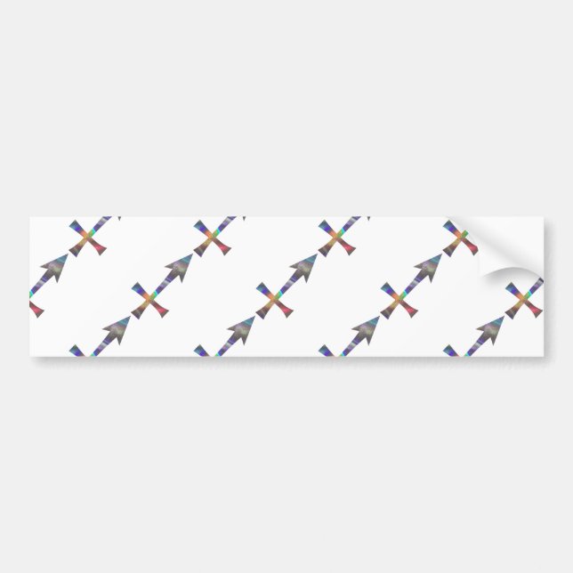 hologram Sagittarius Bumper Sticker (Front)