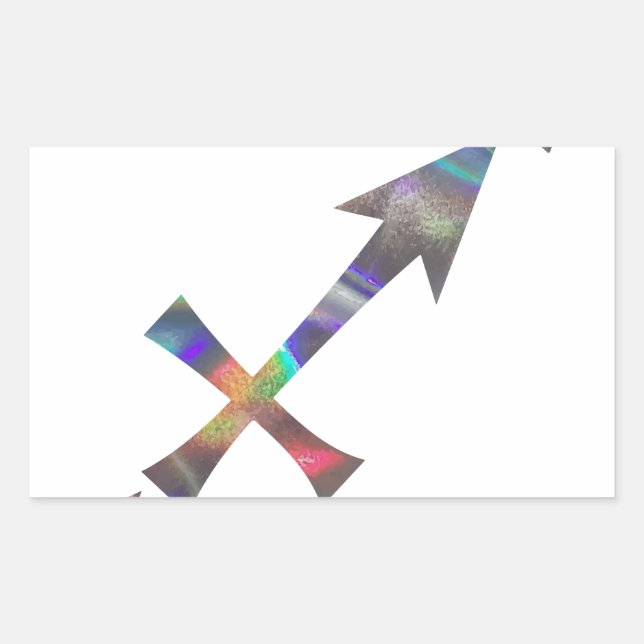 hologram Sagittarius Rectangular Sticker (Front)