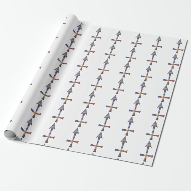 hologram Sagittarius Wrapping Paper (Unrolled)