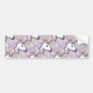 hologram unicorn emoji bumper sticker