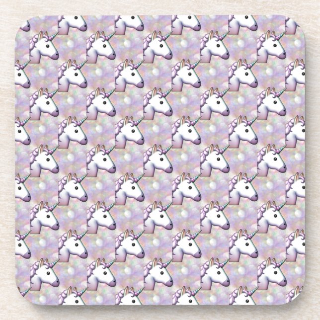 hologram unicorn emoji coaster (Front)