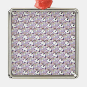 hologram unicorn emoji metal tree decoration