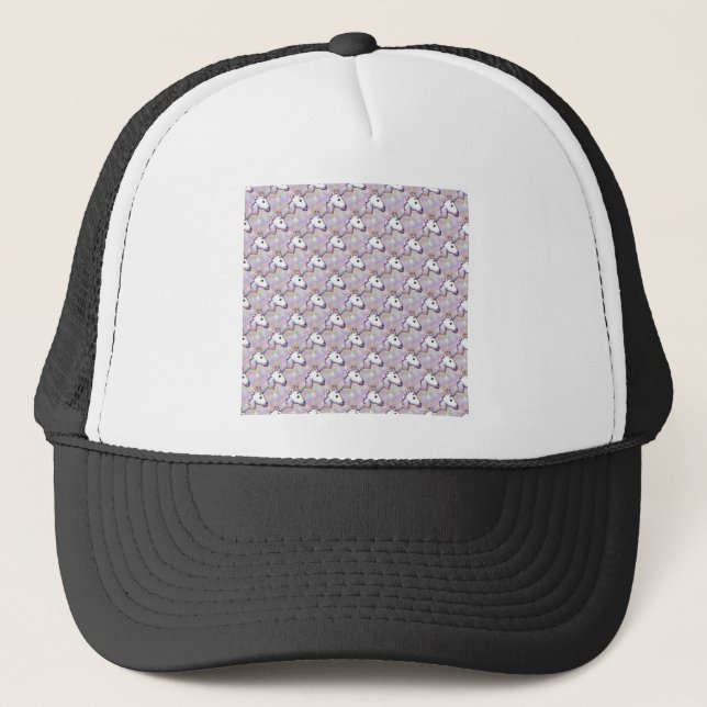 hologram unicorn emoji trucker hat (Front)