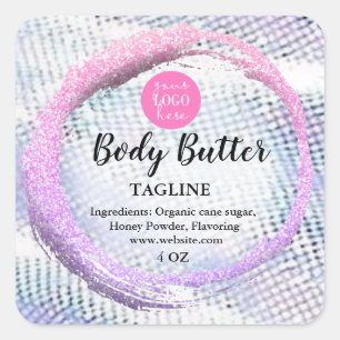 holograph  body butter  square sticker