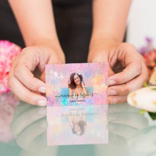 Holograph Boutique Shop Drip QR Code Logo Photo Business Card