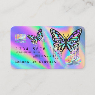 Holograph Butterfly Modern Credit Card Style