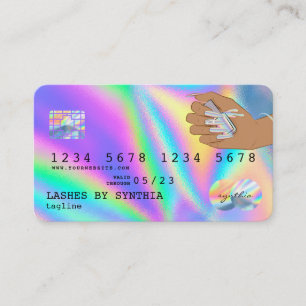 Holograph Credit Card Nail Tech