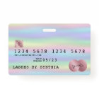Holograph Credit Card Style Holographic Foil