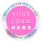 Holograph Custom Logo Name Web Pink Thank You