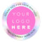 Holograph Custom Logo Name Web Pink Thank You